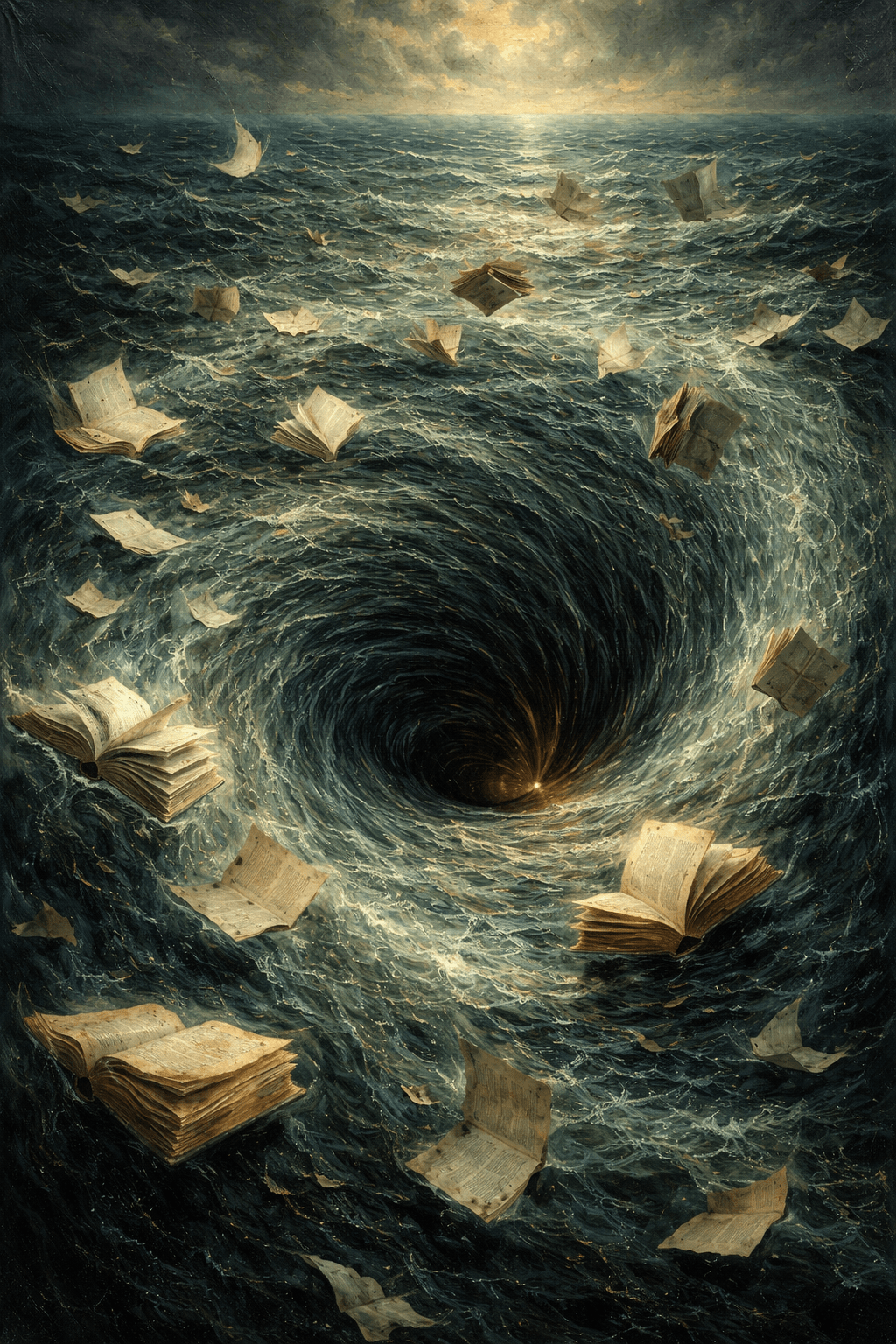 Books washed away in a Maelstrom